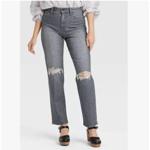 Universal Thread 90s Vintage High Rise Straight Jeans Sulphur Gray